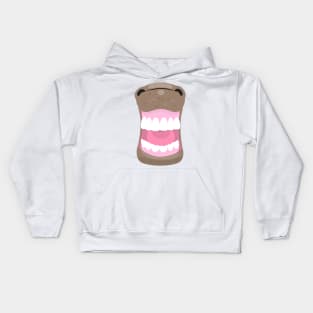 Funny laughing horse mouth cartoon Kids Hoodie